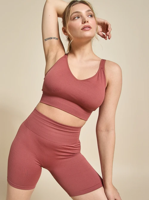brassiere de sport maintien leger ekstract terracotta exz68 3 hd1